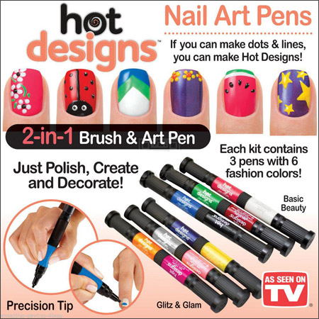 قلم لاک طراحی ناخن Hot Designs